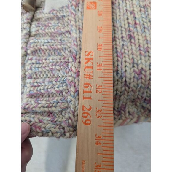 Kenji Duster Cardigan Womens Size Small Pink Marled Knit Wool Hooded Toggle - Picture 9 of 9